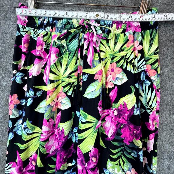 Tommy Bahama Joggers Womens Small Pink Tropical Hawaiian Vibrant Resort Dopamine - Picture 4 of 9